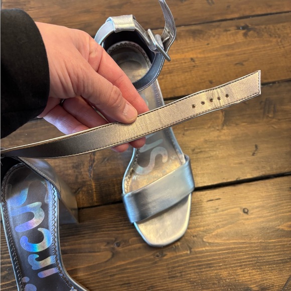 Circus by Sam Edelman Silver Women's Chunky Heels Size 8.5 - Picture 2 of 16